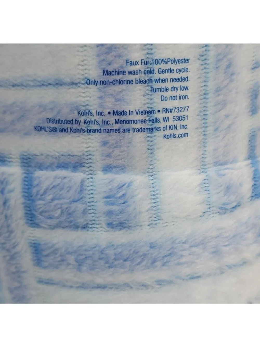 The Big One Oversized Plush Throw Blanket Blue Vintage Weave  6'x5' or 60